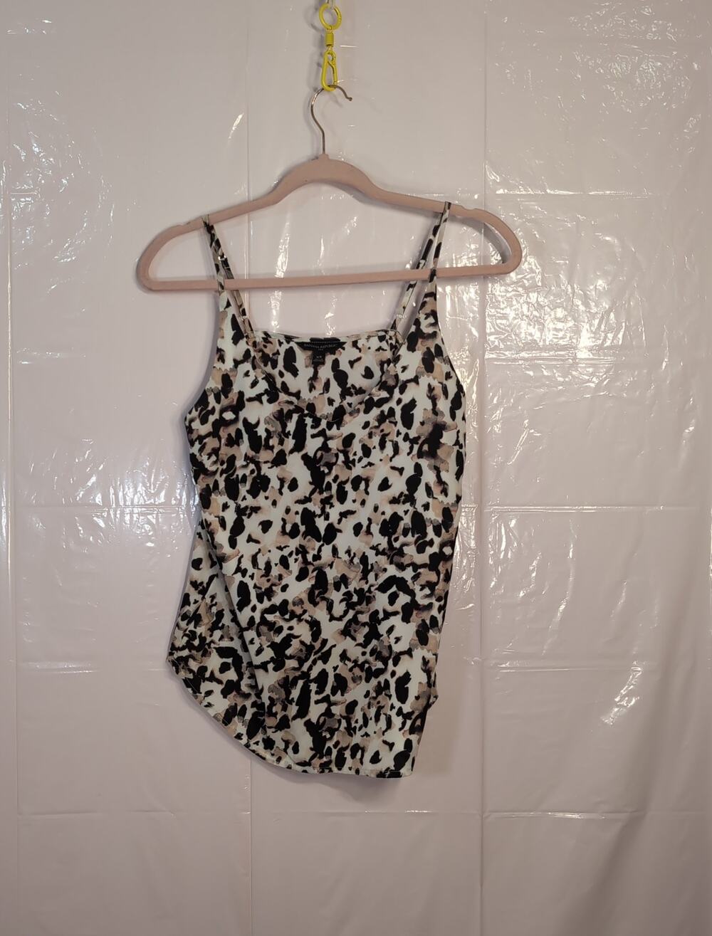 Silky Camisole Tank Top XS Black White Snow Day Banana Republic Layering